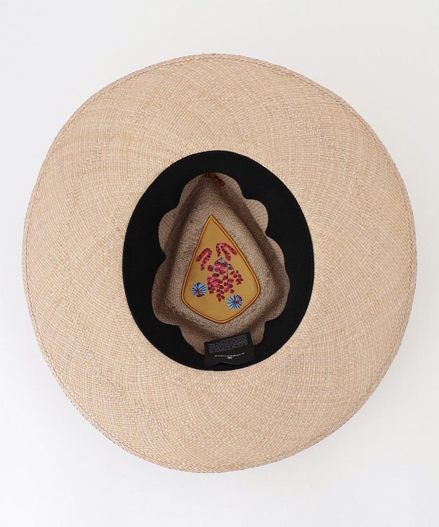 JOSEPH ABBOUD 【SUPERDUPER・イタリア製・ハンドクラフト】DEDALO PANAMA STRAW ハット マスタード系