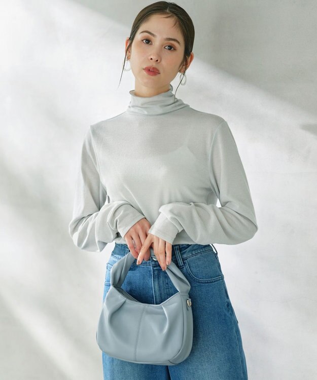 組曲 【2WAY】ソフトミニラウンドバッグ スカイブルー系