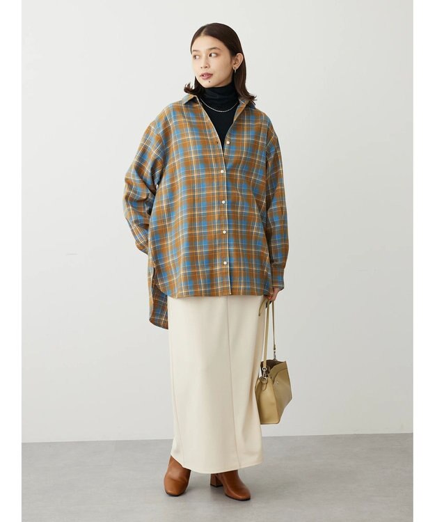 Green Parks ネルチェックシャツ Mustard