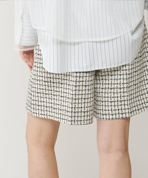 GRACE CONTINENTAL チェックツイードハーフパンツ キナリ