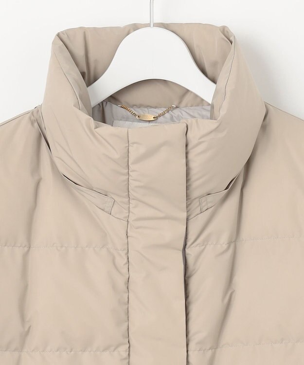 自由区 L 【洗える】マイクロタッサーダウン コート グレージュ