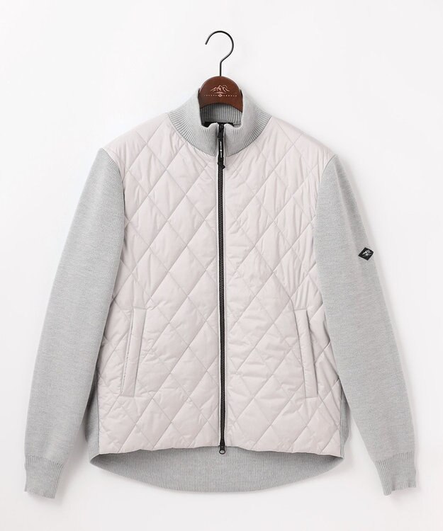 JOSEPH ABBOUD MOUNTAIN 【軽量/防風性】中綿キルトコンビ ニット ライトグレー系
