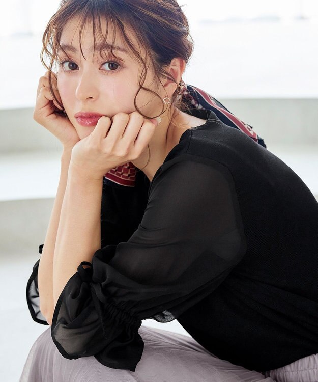 Tiaclasse 【洗える】キャンディースリーブニットトップス ブラック