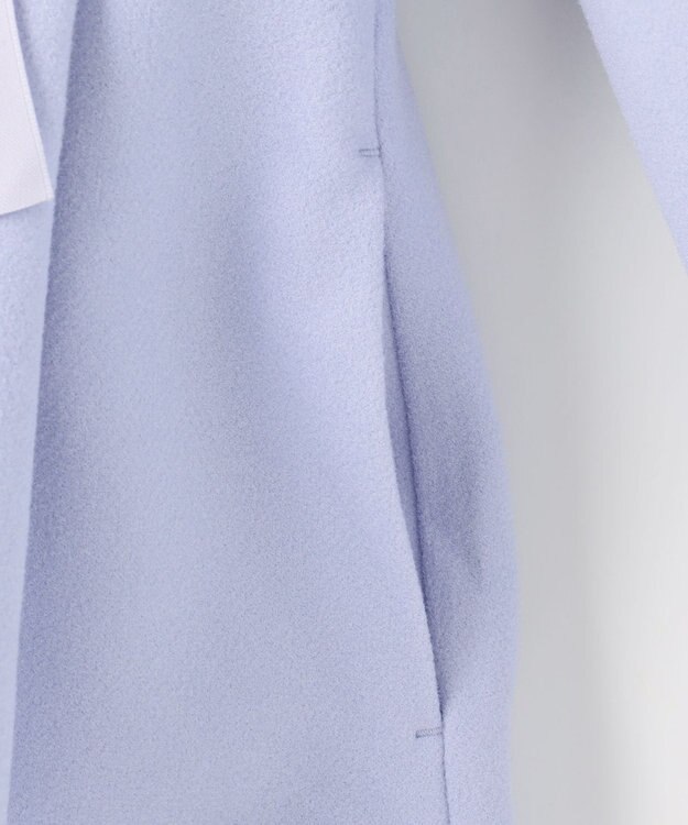 ANY KIDS 【フード取り外し可能】ウールライクコート サックスブルー