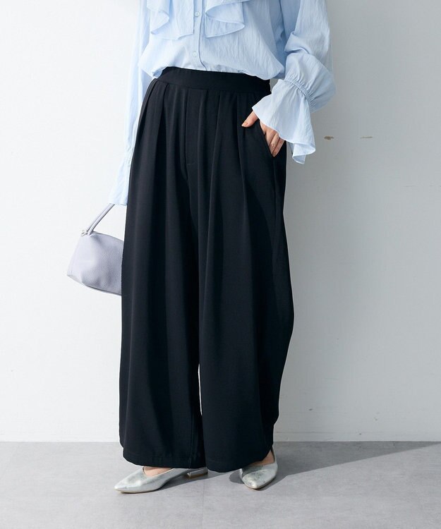 Green Parks シーンレスワイドパンツ Black