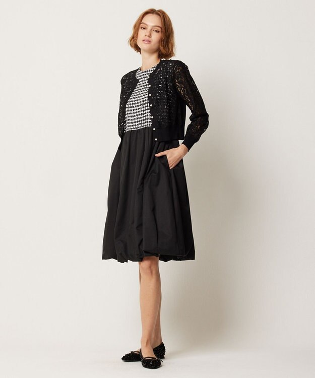 TOCCA 【洗える！】GENIUS OF LACE カーディガン ブラック系