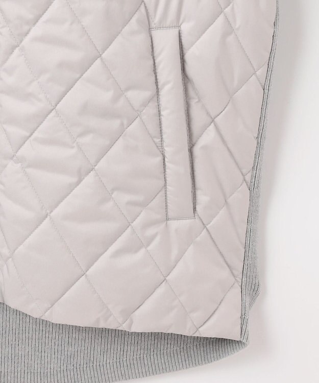 JOSEPH ABBOUD MOUNTAIN 【軽量/防風性】中綿キルトコンビ ニット ライトグレー系