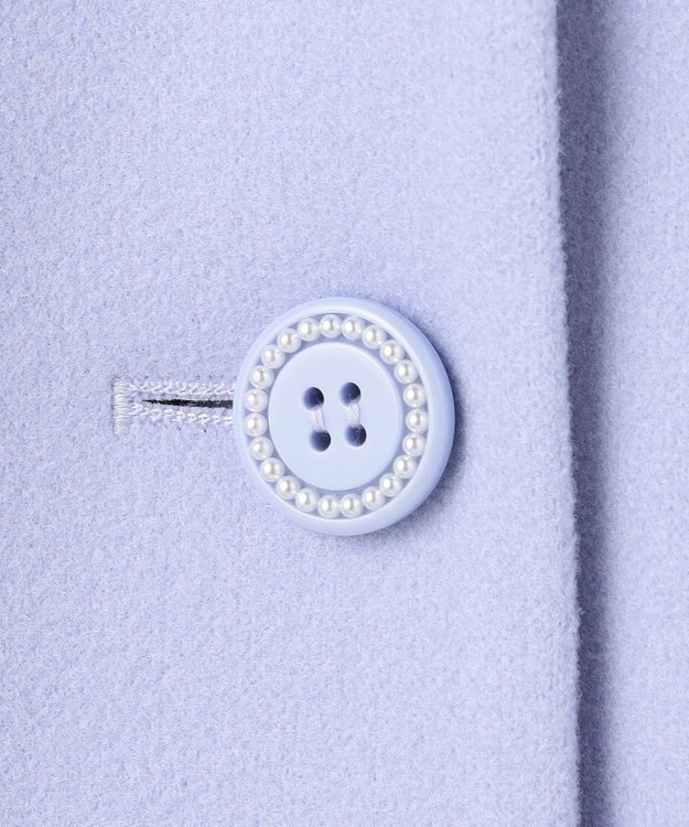 ANY KIDS 【フード取り外し可能】ウールライクコート サックスブルー