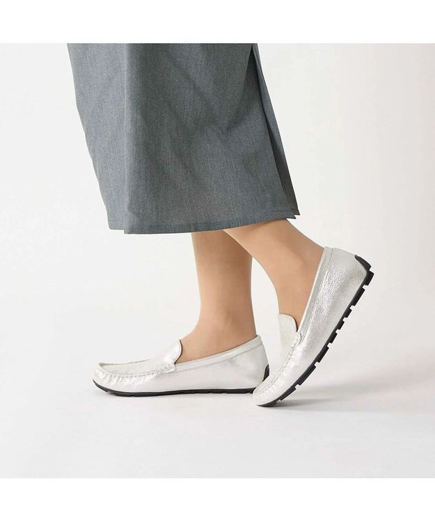 MODE ET JACOMO <D'ICI>プレーンモカシンシューズ シルバー