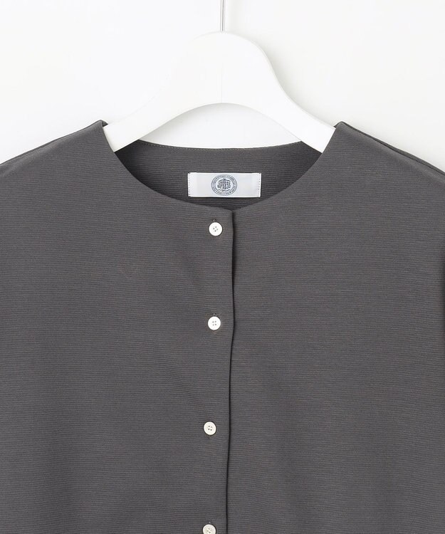 J.PRESS LADIES L グログランジャージー カーディガン スレート系