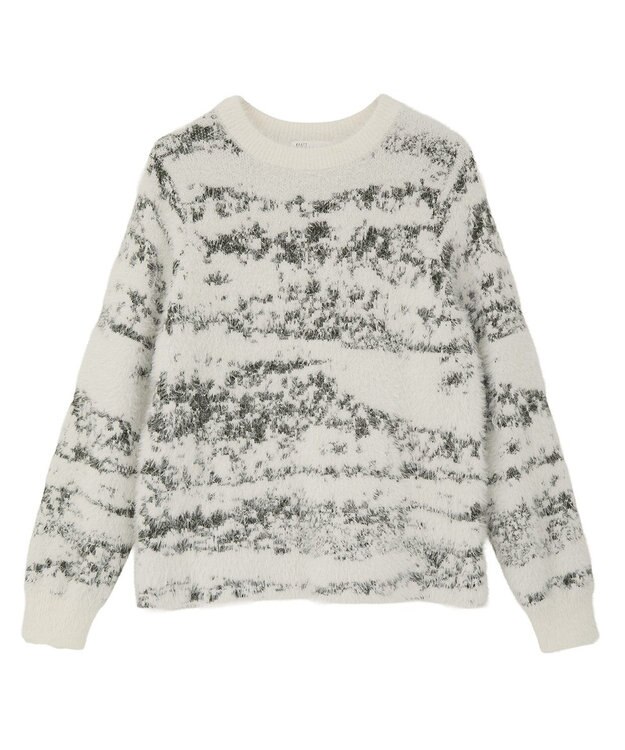 CRAFT STANDARD BOUTIQUE ニュアンス柄フェザーニットプルオーバー Ivory