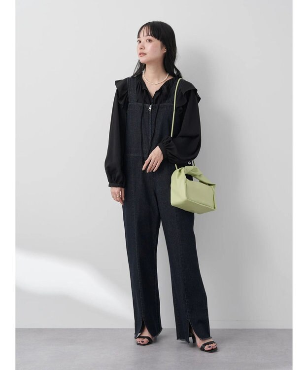 earth music&ecology オーバーオールデニム Dark Indigo