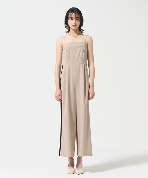 GRACE CONTINENTAL サイドラインサロペ ベージュ