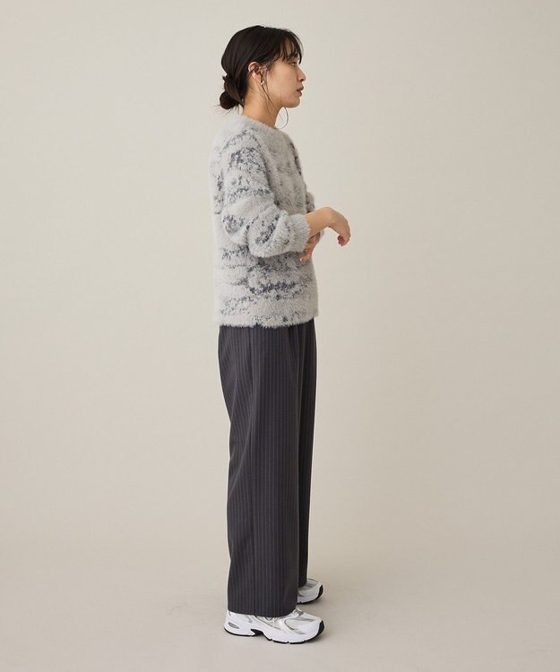 CRAFT STANDARD BOUTIQUE ニュアンス柄フェザーニットプルオーバー Gray