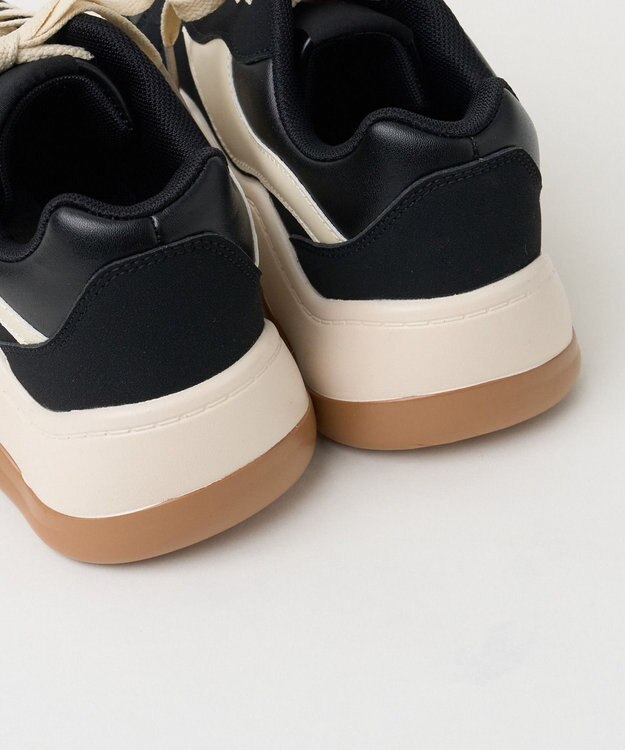 WEGO ウェーブソールカラースニーカー ブラック