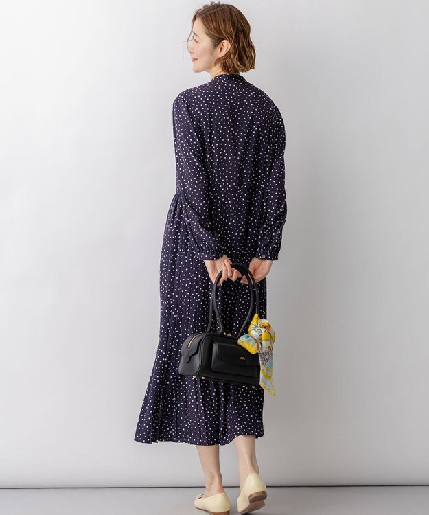 23区 【先行予約】ランダムドットプリント ワンピース ネイビー系
