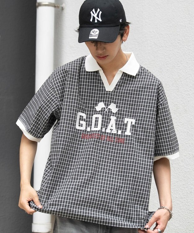 WEGO 【ユニセックス着用ITEM】チェックゲームシャツ ブラックチェック1