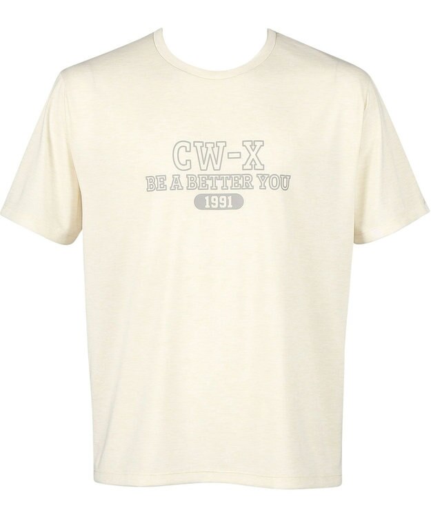 CW-X 【UNISEX】 CW-X トップス 3分袖 カジュアルＴシャツ 少しゆったりとした着用感 吸汗速乾 半袖 ユニセックス DLR105 /ワコール アイボリー