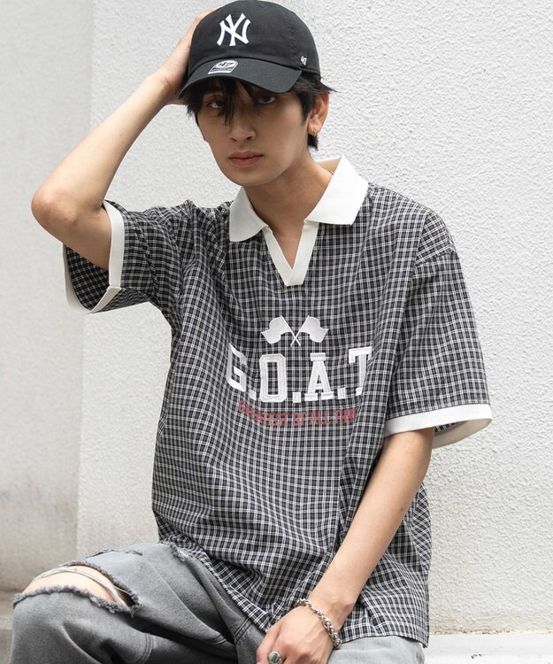 WEGO 【ユニセックス着用ITEM】チェックゲームシャツ ブラックチェック1