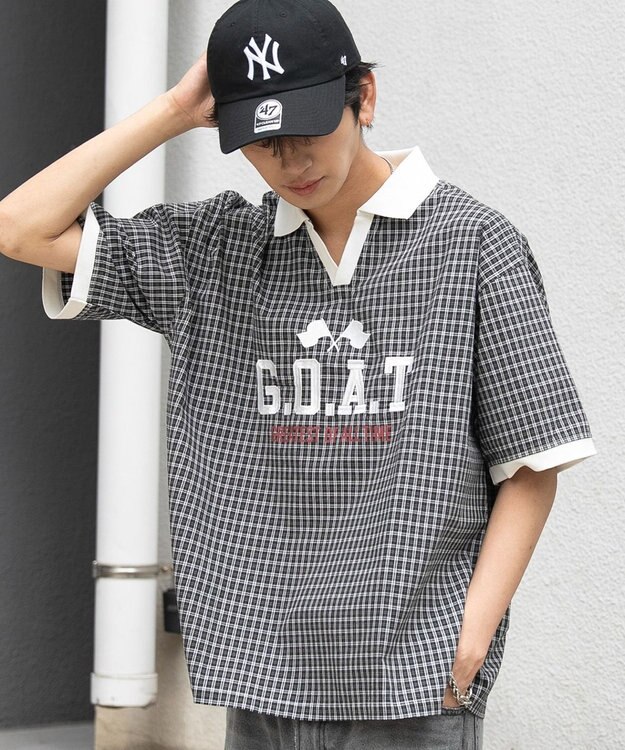 WEGO 【ユニセックス着用ITEM】チェックゲームシャツ ブラックチェック1