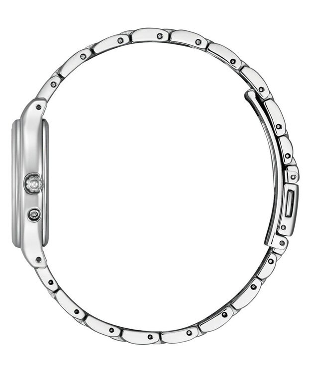 CITIZEN 【トノー型 ソーラーテック電波時計】大人可愛い 樽型ウオッチ KS4-014-11 シルバー