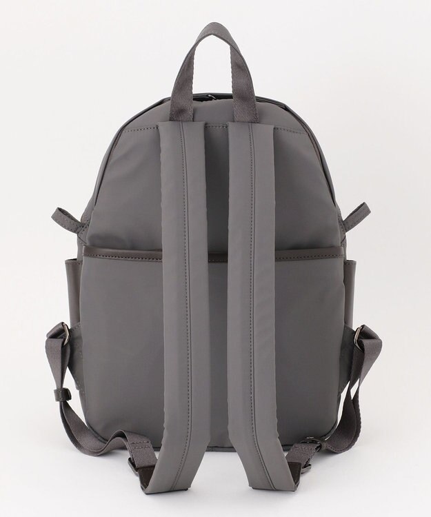 Y'SACCS 【ナイロンタフタ×リサイクルレザー】デイリーミニリュック ダークグレー