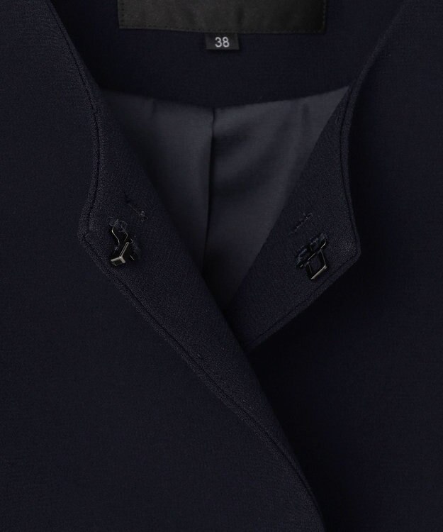 23区 【APPLAUDIR】クリアジョーゼット コンパクトタックジャケット ネイビー系