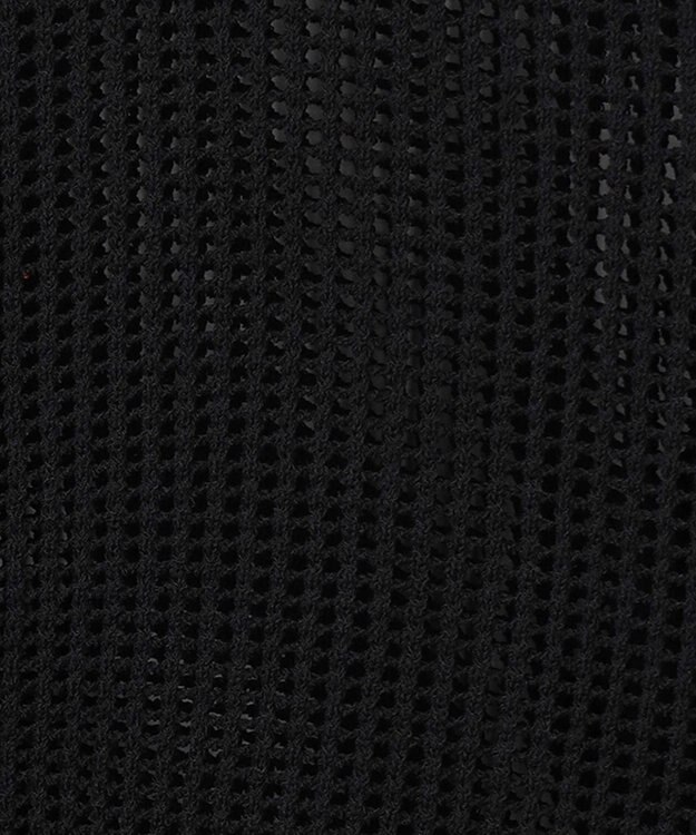 組曲 L 【先行予約・前後着用可】メッシュニット 七分袖カーディガン ブラック系