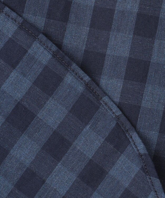 JOSEPH ABBOUD 【綿100％】メランジギンガムチェック シャツ ネイビー系4