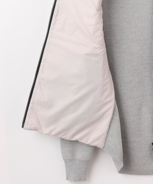 JOSEPH ABBOUD MOUNTAIN 【軽量/防風性】中綿キルトコンビ ニット ライトグレー系