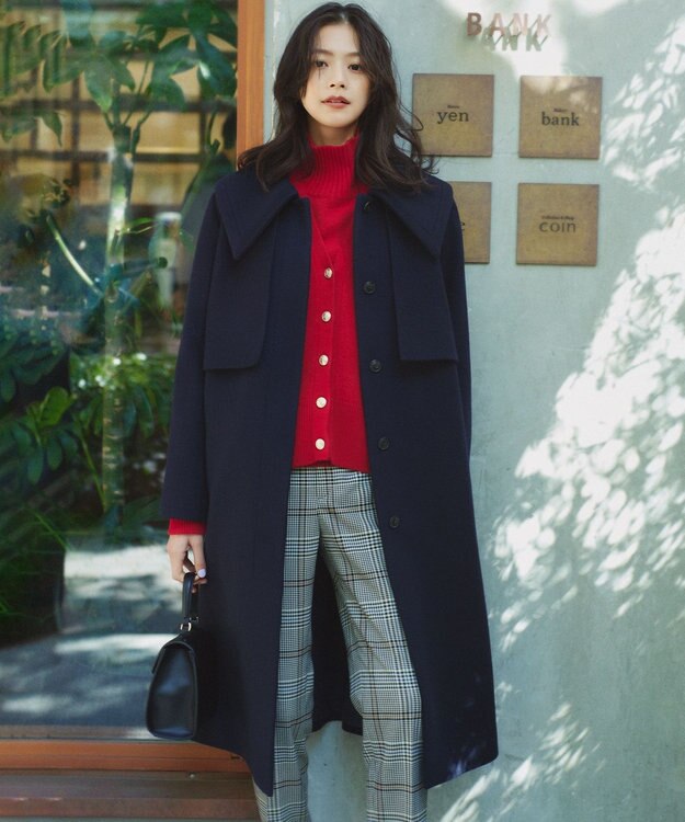 組曲 【WEB限定】T/Rツイルストレッチ テーパードパンツ ベージュ系3