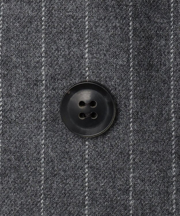 BEIGE， DELAND / ウールピンストライプダブルジャケット Gray St.