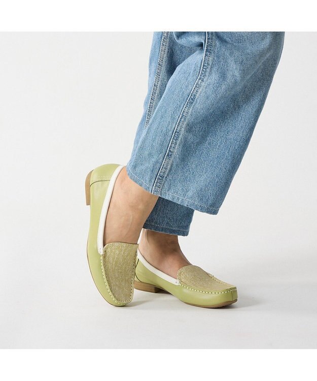 ing 【３E】【サスティナブル】モカシューズ ライトイエロー