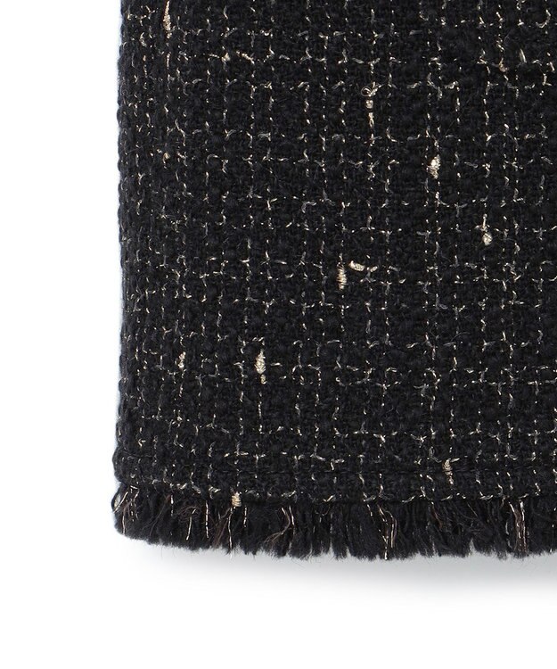 23区 L 【滝沢眞規子さん着用】GIOLICA ボタン ツイード ジャケット ブラック×ゴールド