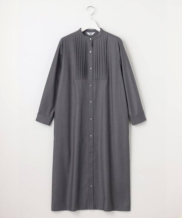 J.PRESS LADIES S 【洗える】50/2 T/Rウォッシャブルギャバ ワンピース ライトグレー系