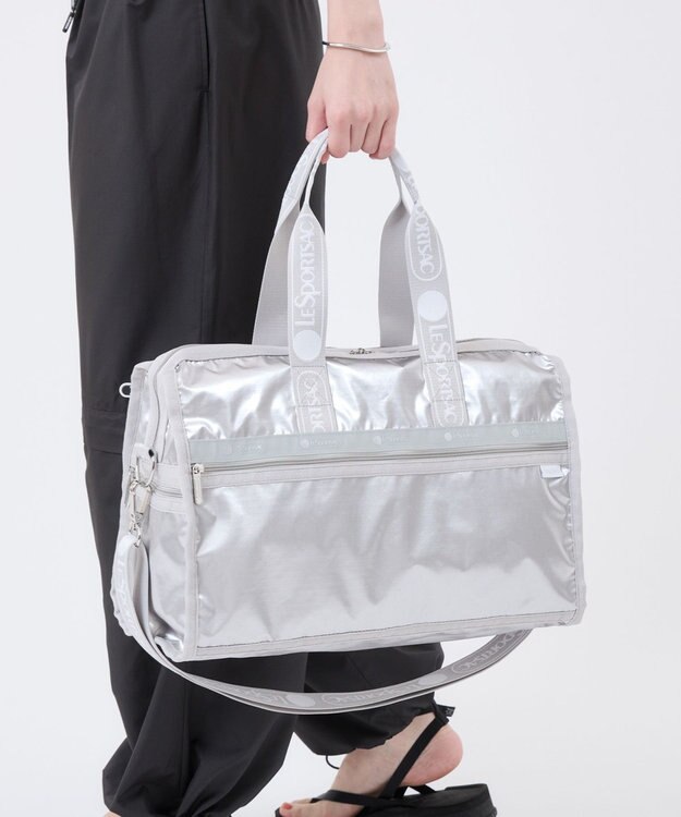 LeSportsac DELUXE MED WEEKENDER MH/ロゴジャガードシルバースナイデル ロゴジャガードシルバースナイデル