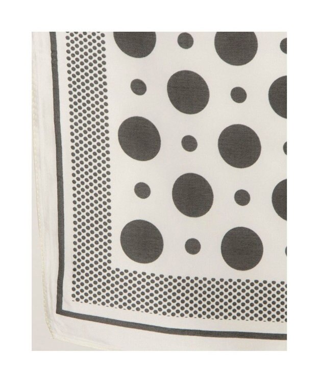 UNBILLION カシュネ cache nez / ドット柄スカーフ ホワイト