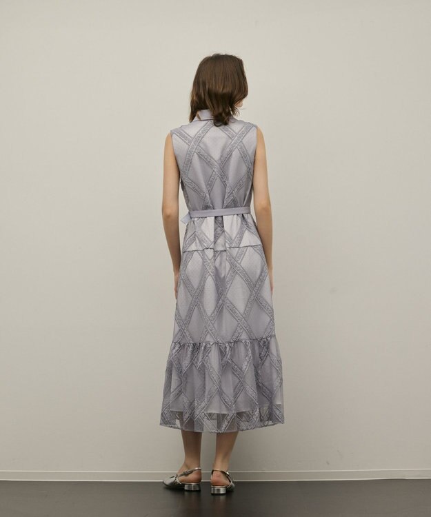 GRACE CONTINENTAL チュールレースワンピース グレー