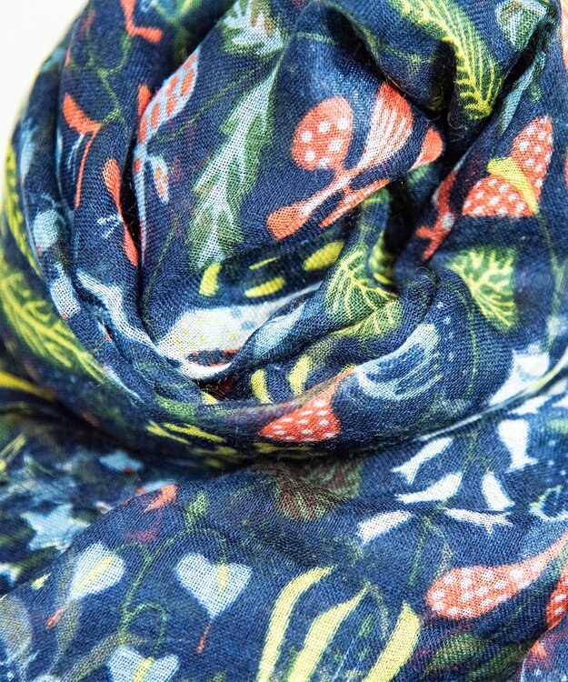 muto スティグリンドベリ ハーバリウム シルクカシミヤストール lindberg navy