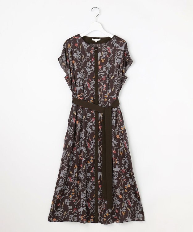 自由区 【ご好評につき追加生産・新色追加】ハーバルフロープリント ワンピース ブラウン系4