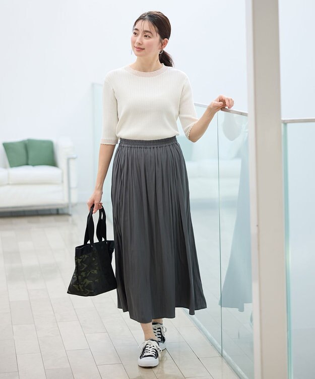 ANY L ポイントシアーリブニット オフ