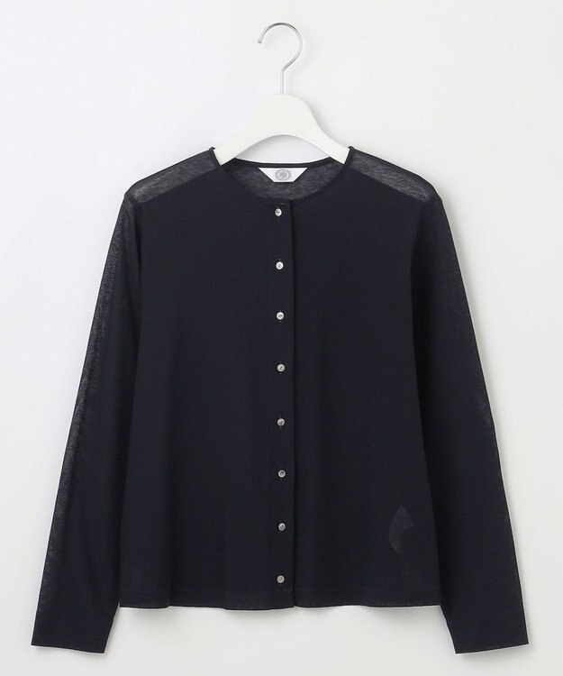 J.PRESS LADIES L シアータックフライス カーディガン ブラック系