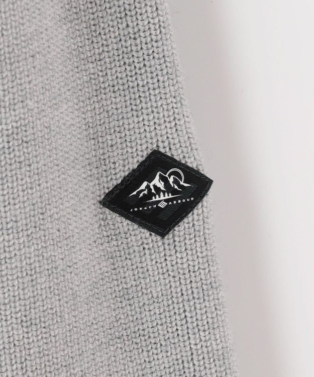 JOSEPH ABBOUD MOUNTAIN 【軽量/防風性】中綿キルトコンビ ニット ライトグレー系