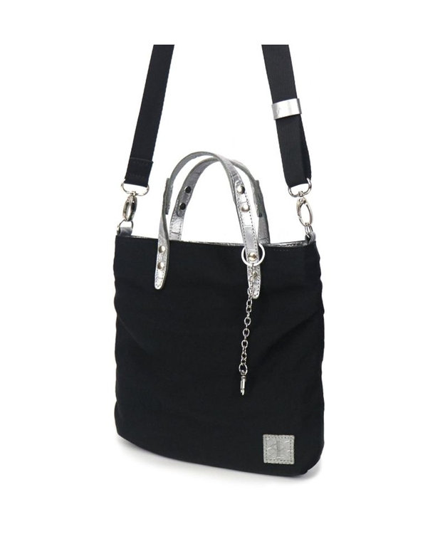 Regalo Felice 【超軽量 / ショルダー付き】2wayトート小 / REGALO BKS(ブラック×シルバー)