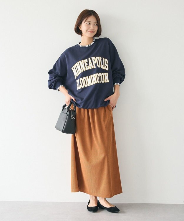 CRAFT STANDARD BOUTIQUE 【ユニセックス】裏毛プリントスウェット Navy