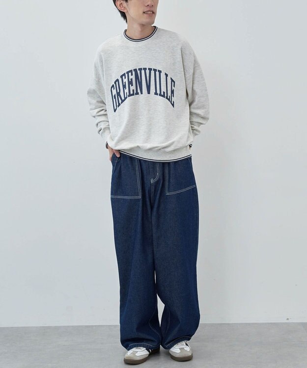 CRAFT STANDARD BOUTIQUE 【ユニセックス】裏毛プリントスウェット Oatmeal