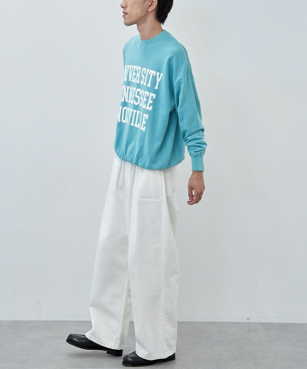 CRAFT STANDARD BOUTIQUE 【ユニセックス】裏毛プリントスウェット Blue Green