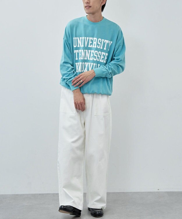 CRAFT STANDARD BOUTIQUE 【ユニセックス】裏毛プリントスウェット Blue Green