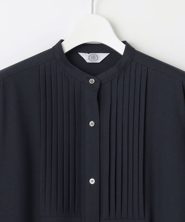 J.PRESS LADIES S 【洗える】50/2 T/Rウォッシャブルギャバ ワンピース ネイビー系