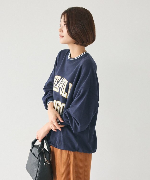 CRAFT STANDARD BOUTIQUE 【ユニセックス】裏毛プリントスウェット Navy